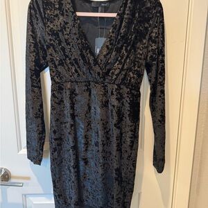 Elegant Black Velvet Dress